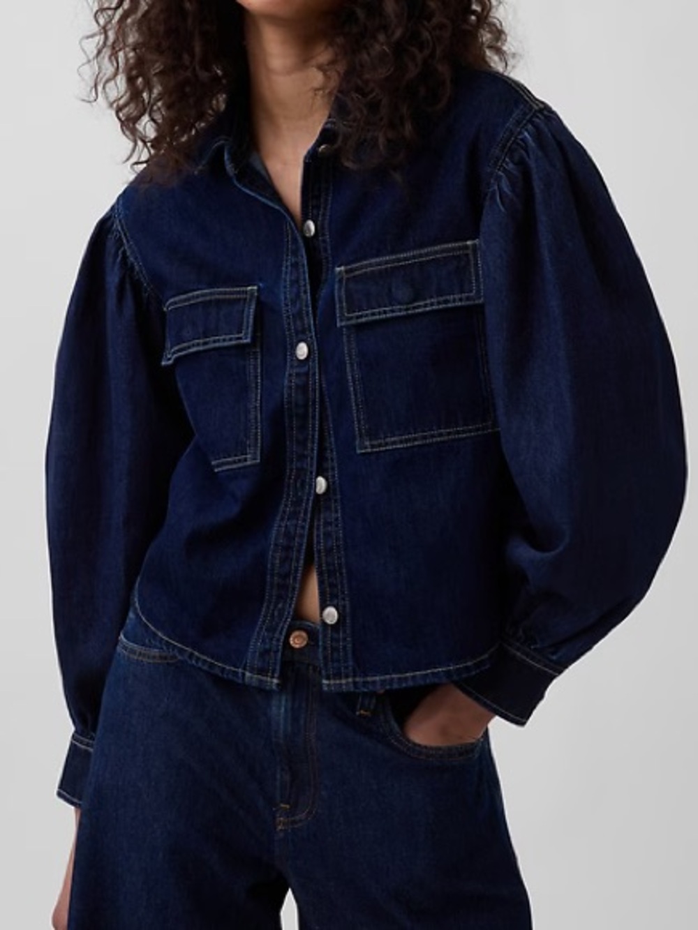 Gap × HFR Balloon-Sleeve Denim Shirt by LaTouché